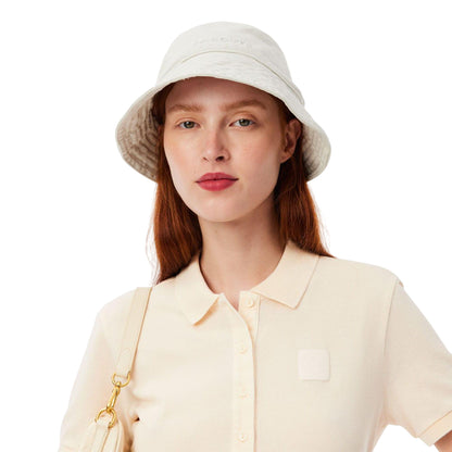 White - Lifestyle - Lacoste Womens-Ladies Washed Petit Pique Slim Polo Shirt