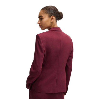 Red - Back - Boss Womens-Ladies Janerani1 Slim Blazer