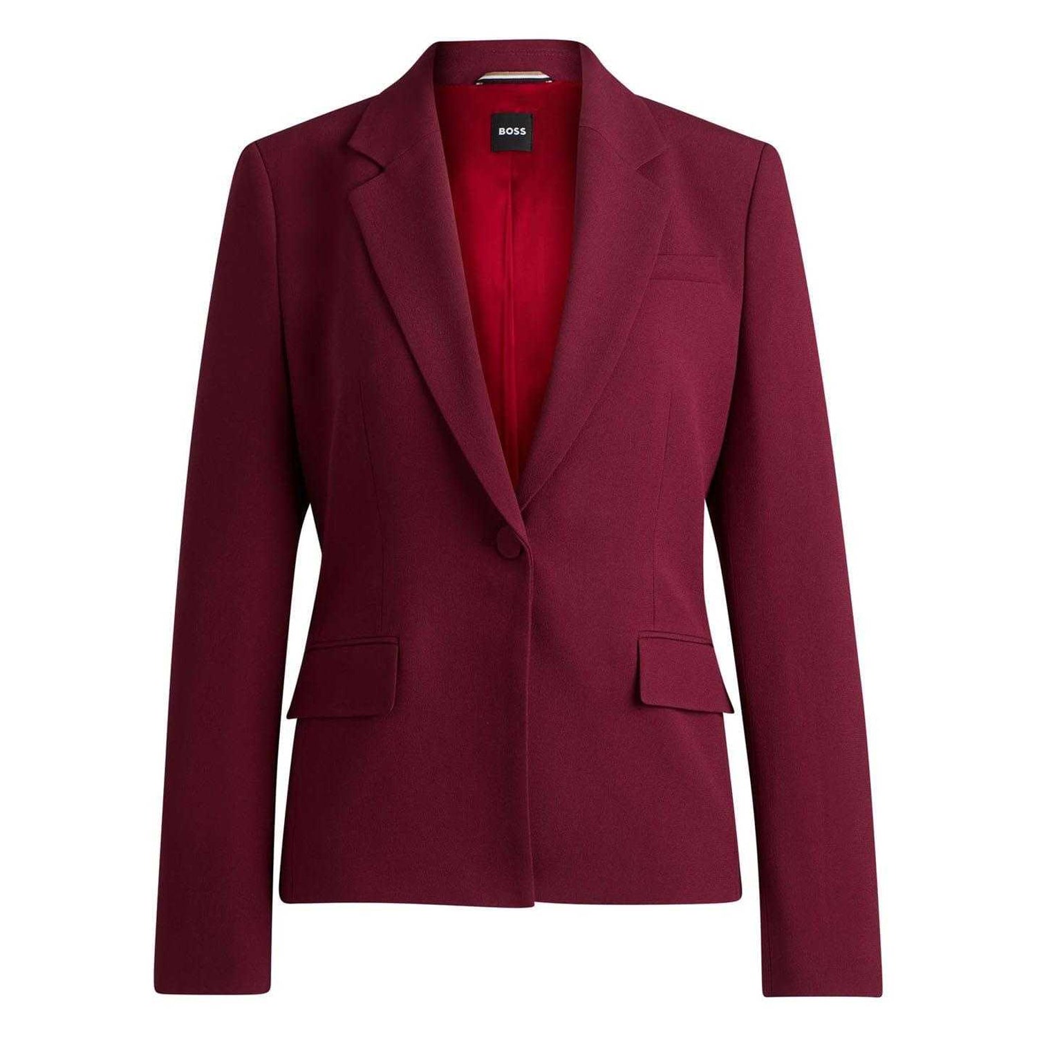 Red - Front - Boss Womens-Ladies Janerani1 Slim Blazer