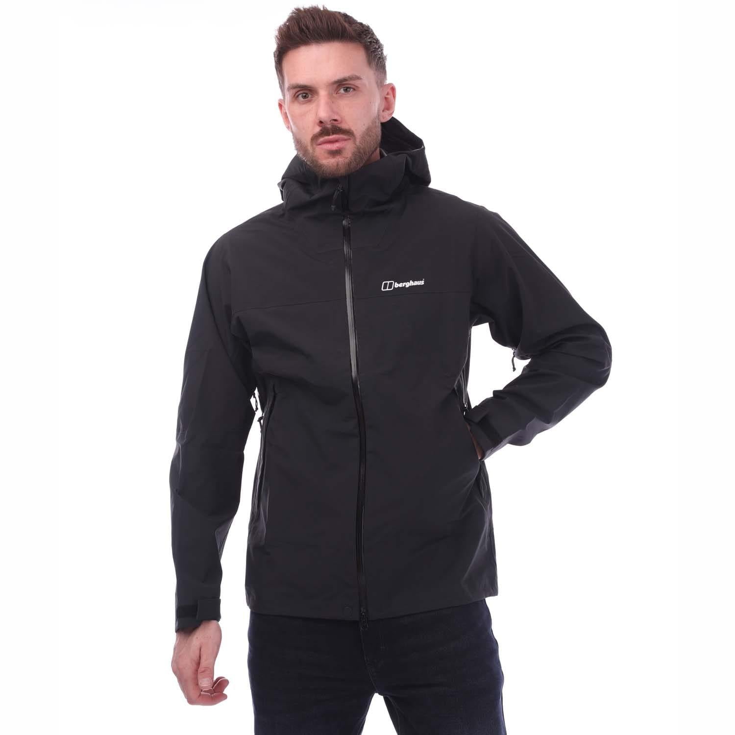 Black - Front - Berghaus Mens Highland Storm 3L Waterproof Jacket