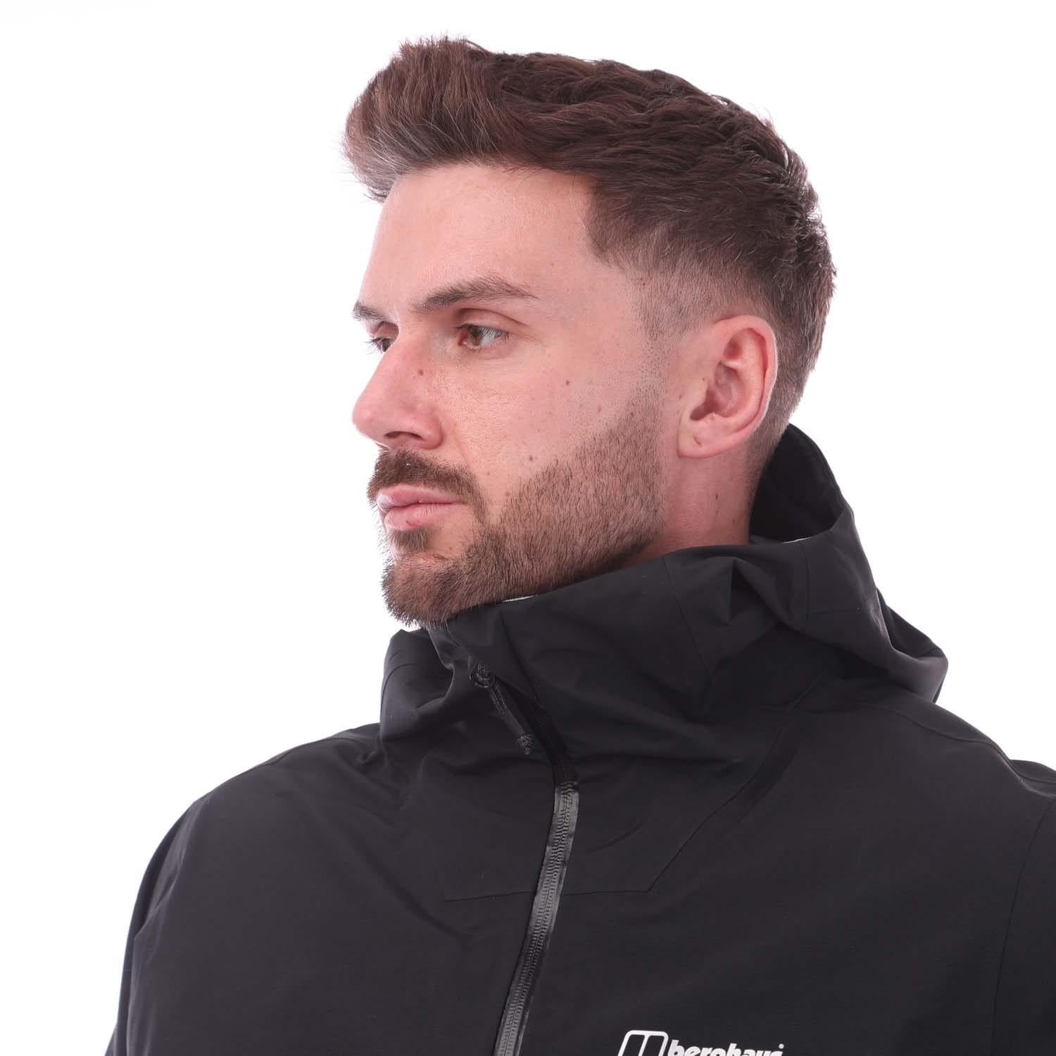 Black - Side - Berghaus Mens Highland Storm 3L Waterproof Jacket