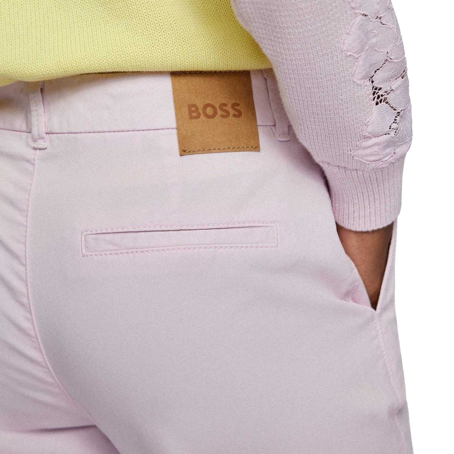 Light Pink - Back - Boss Womens-Ladies C_Tachini2-D Trousers