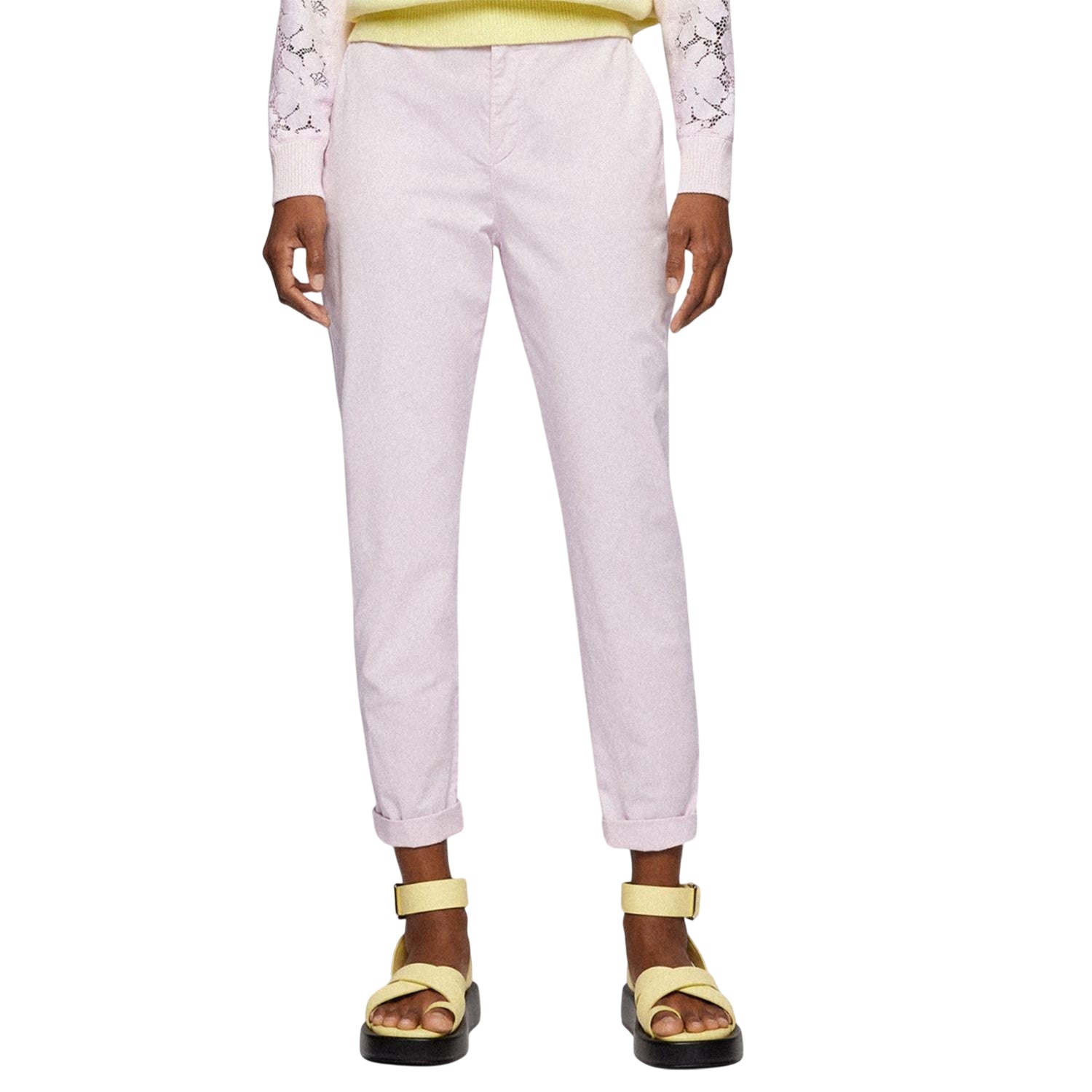 Light Pink - Side - Boss Womens-Ladies C_Tachini2-D Trousers