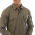 Green - Back - Tom Ford Mens Silk Cotton Blend Shirt