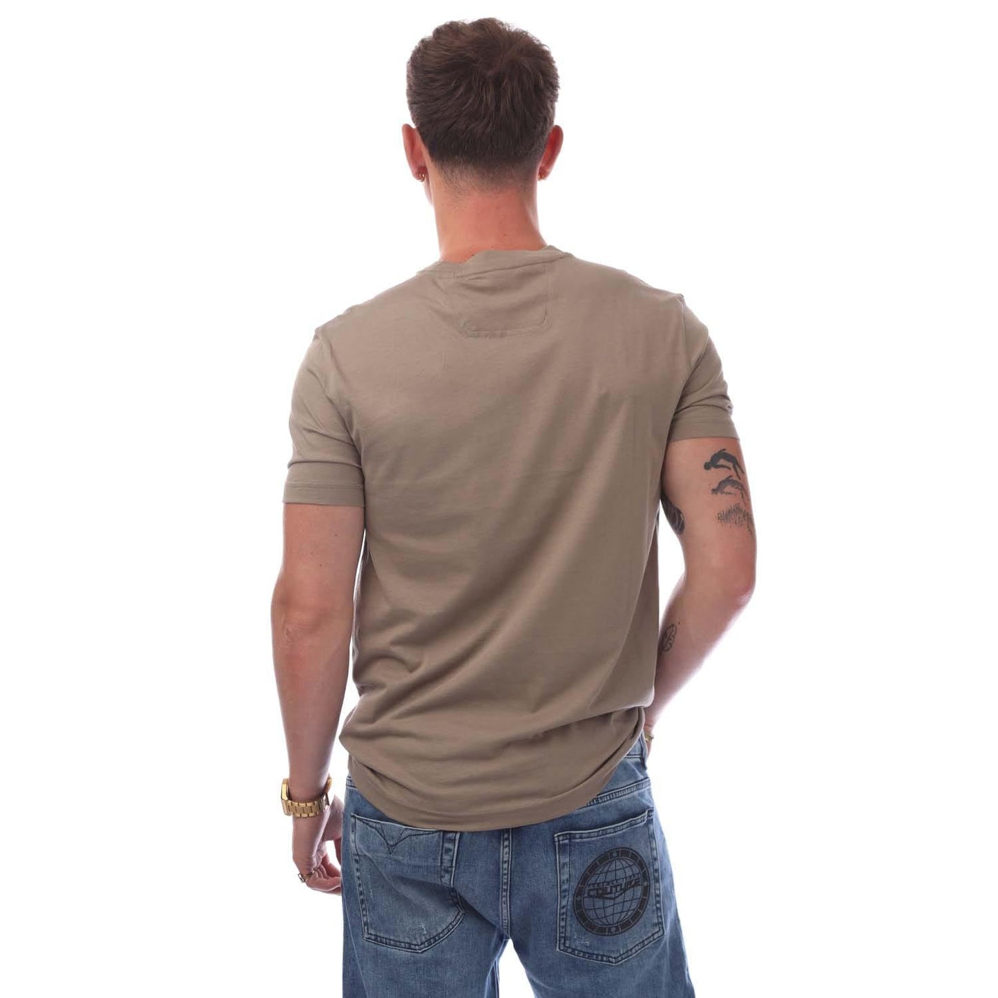 Green - Back - Hugo Boss Mens Logo T-Shirt