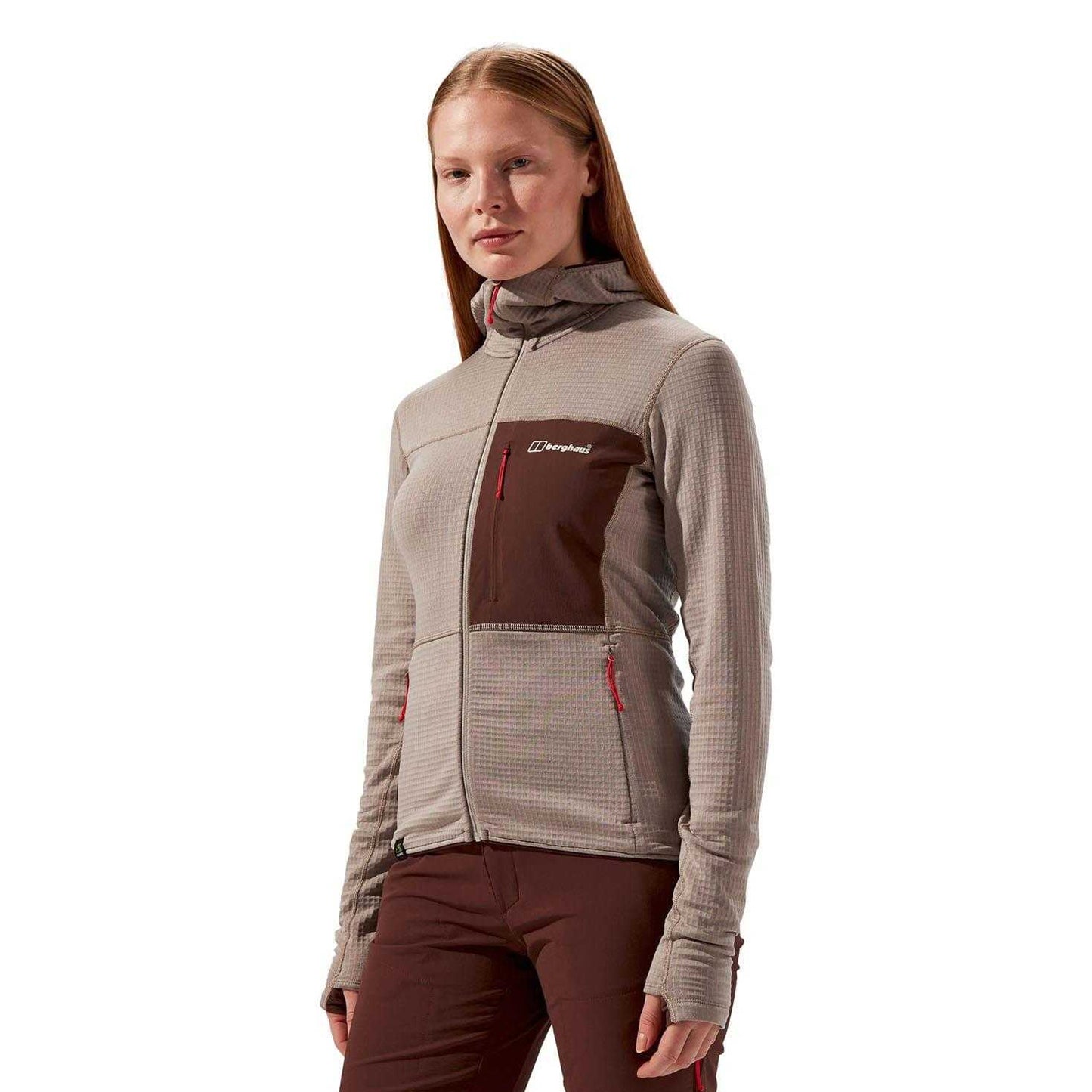 Taupe - Close up - Berghaus Unisex Adult Ridge Hiker Hooded Jacket
