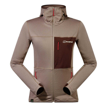 Taupe - Front - Berghaus Unisex Adult Ridge Hiker Hooded Jacket