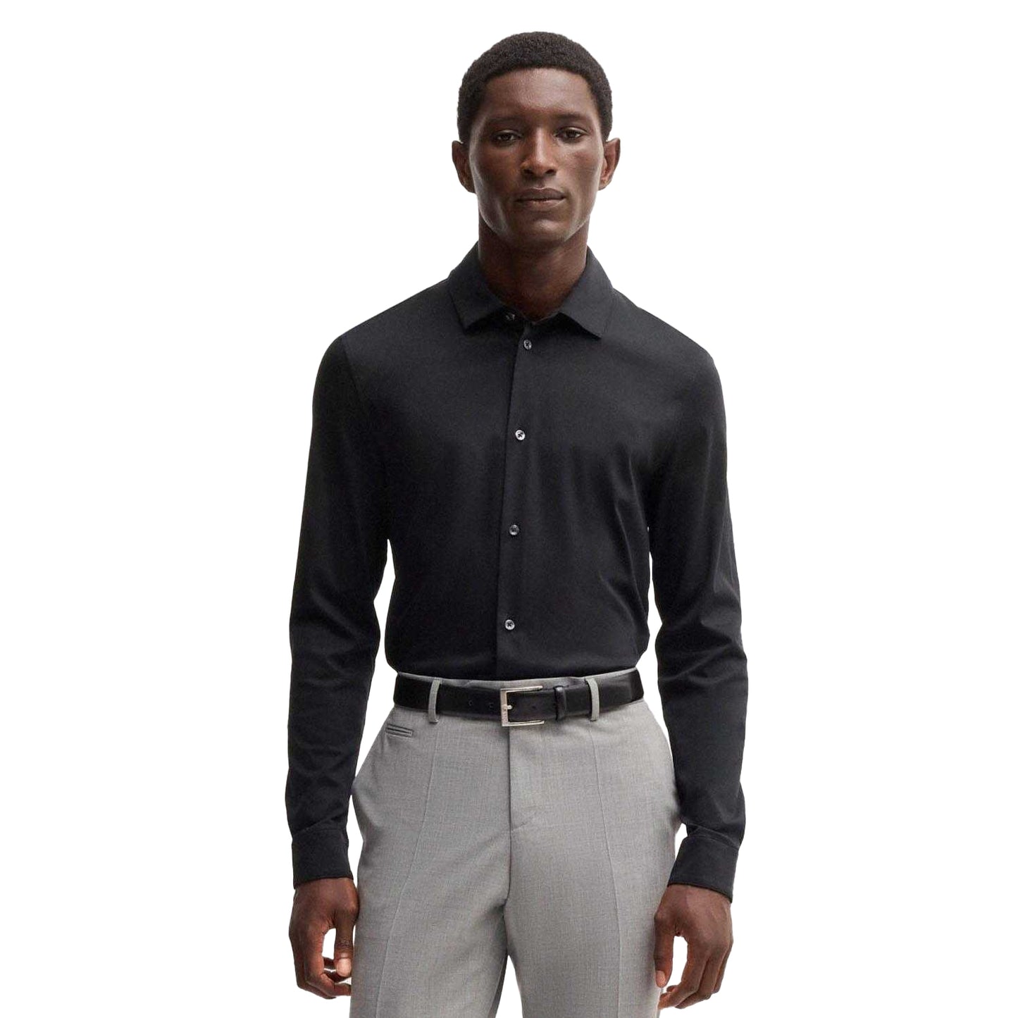 Black - Lifestyle - Boss Mens H-Paver 17 Slim Shirt