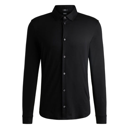 Black - Front - Boss Mens H-Paver 17 Slim Shirt