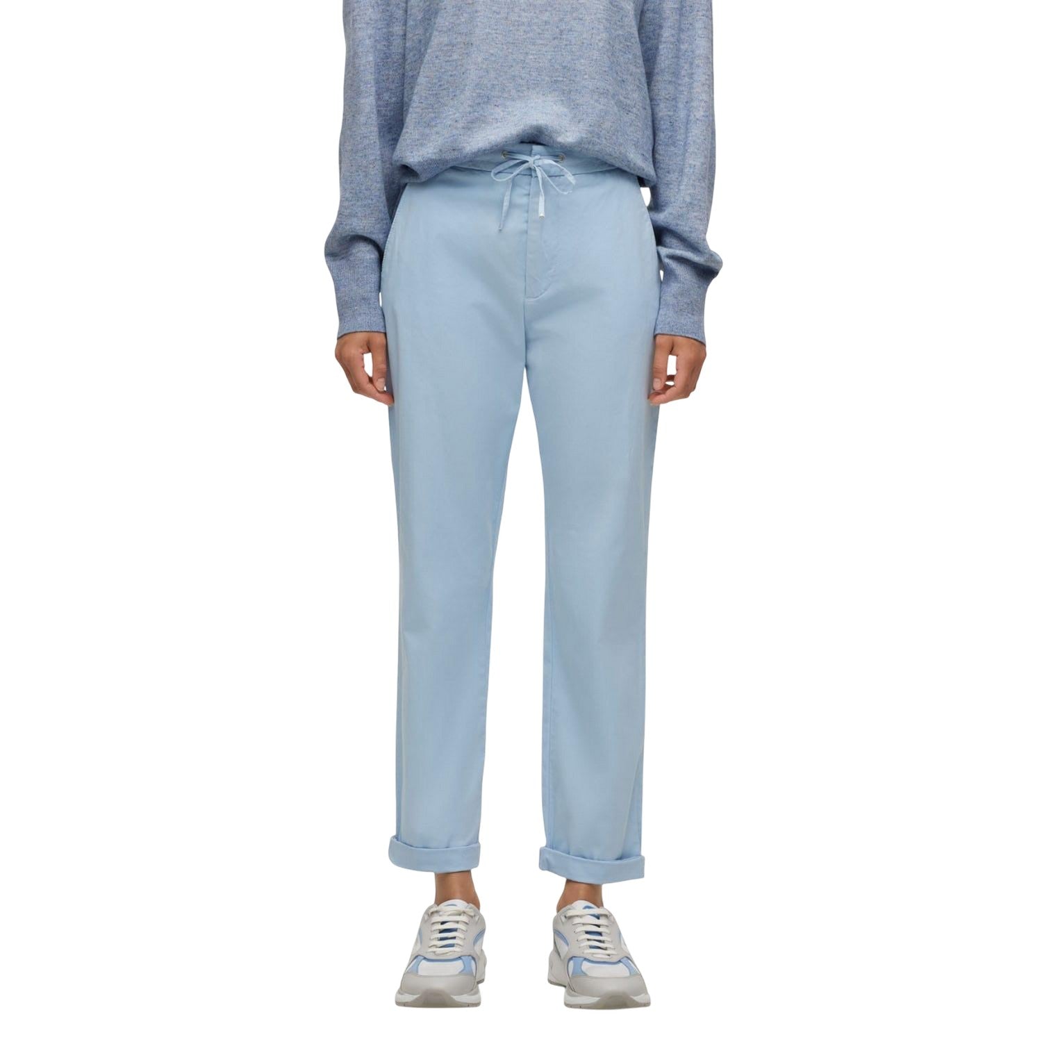 Blue - Lifestyle - Boss Womens-Ladies C Tapata-D Trousers