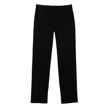 Black - Front - Lacoste Mens Cotton Stretch Slim Chinos