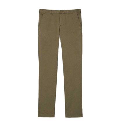 Green - Front - Lacoste Mens Cotton Stretch Slim Chinos