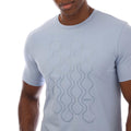 Blue - Side - Boss Mens Mirror Artwork T-Shirt