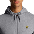 Grey - Side - Lyle & Scott Mens Full Zip Hoodie