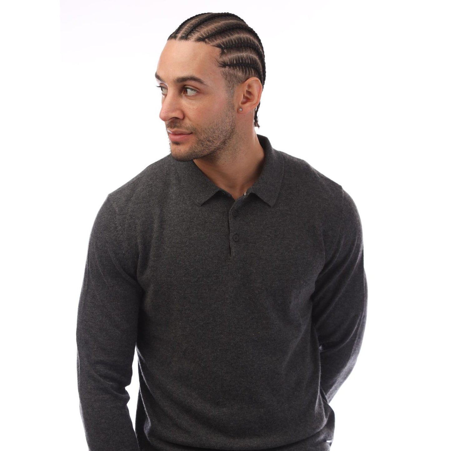 Grey - Side - Boss Mens T-Utrillo Sweater Top