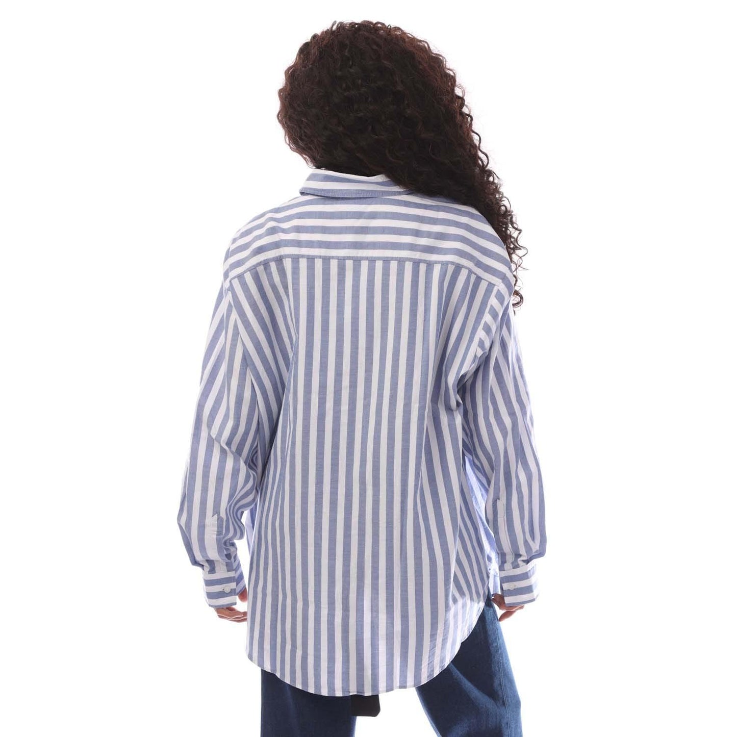 Blue - Back - Hugo Womens-Ladies Elisana B Stripe Blouse
