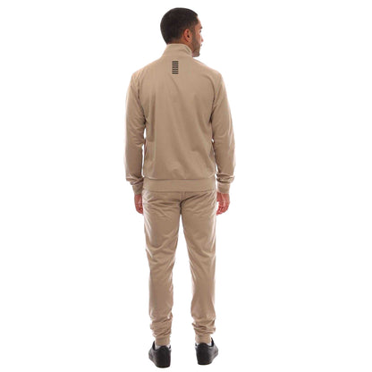 Beige - Back - Emporio Armani Mens Logo Tracksuit