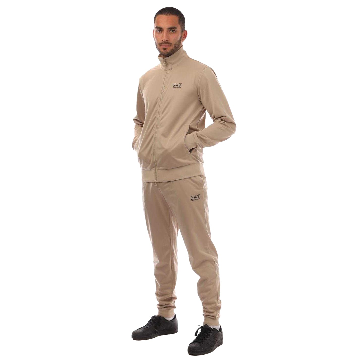 Beige - Lifestyle - Emporio Armani Mens Logo Tracksuit