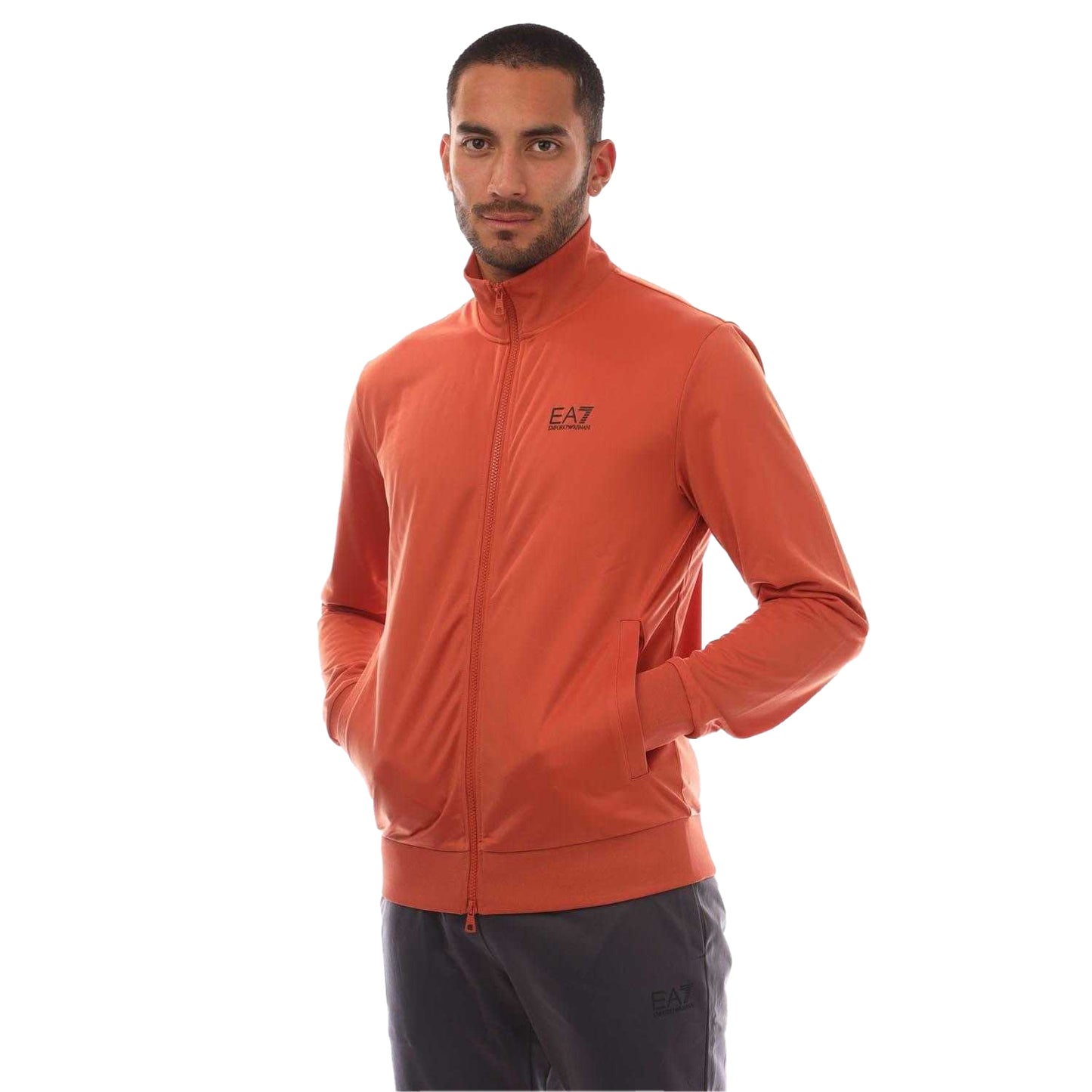Orange - Front - Emporio Armani Mens Logo Tracksuit