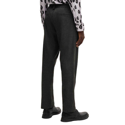 Grey - Back - Hugo Mens Randy243 Tapered Trousers
