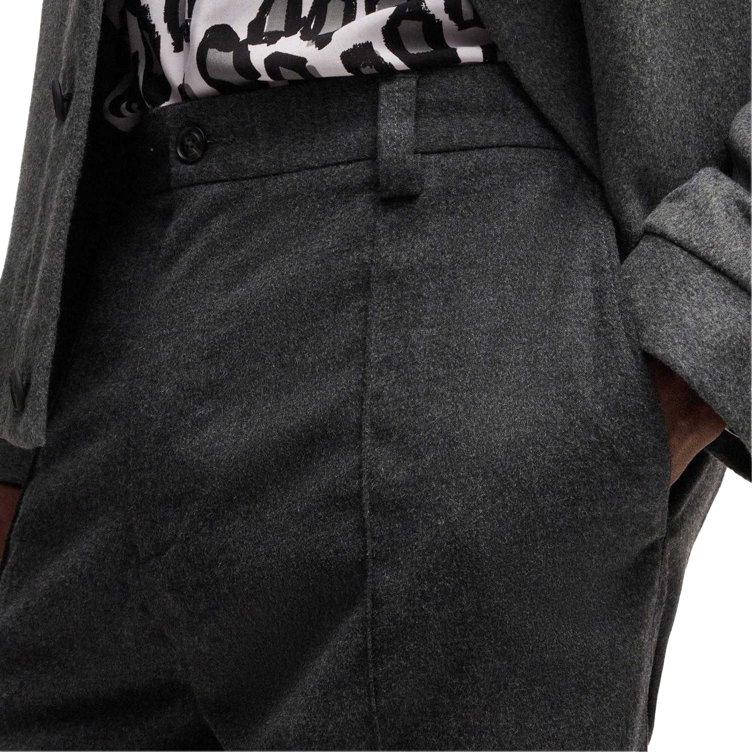 Grey - Side - Hugo Mens Randy243 Tapered Trousers