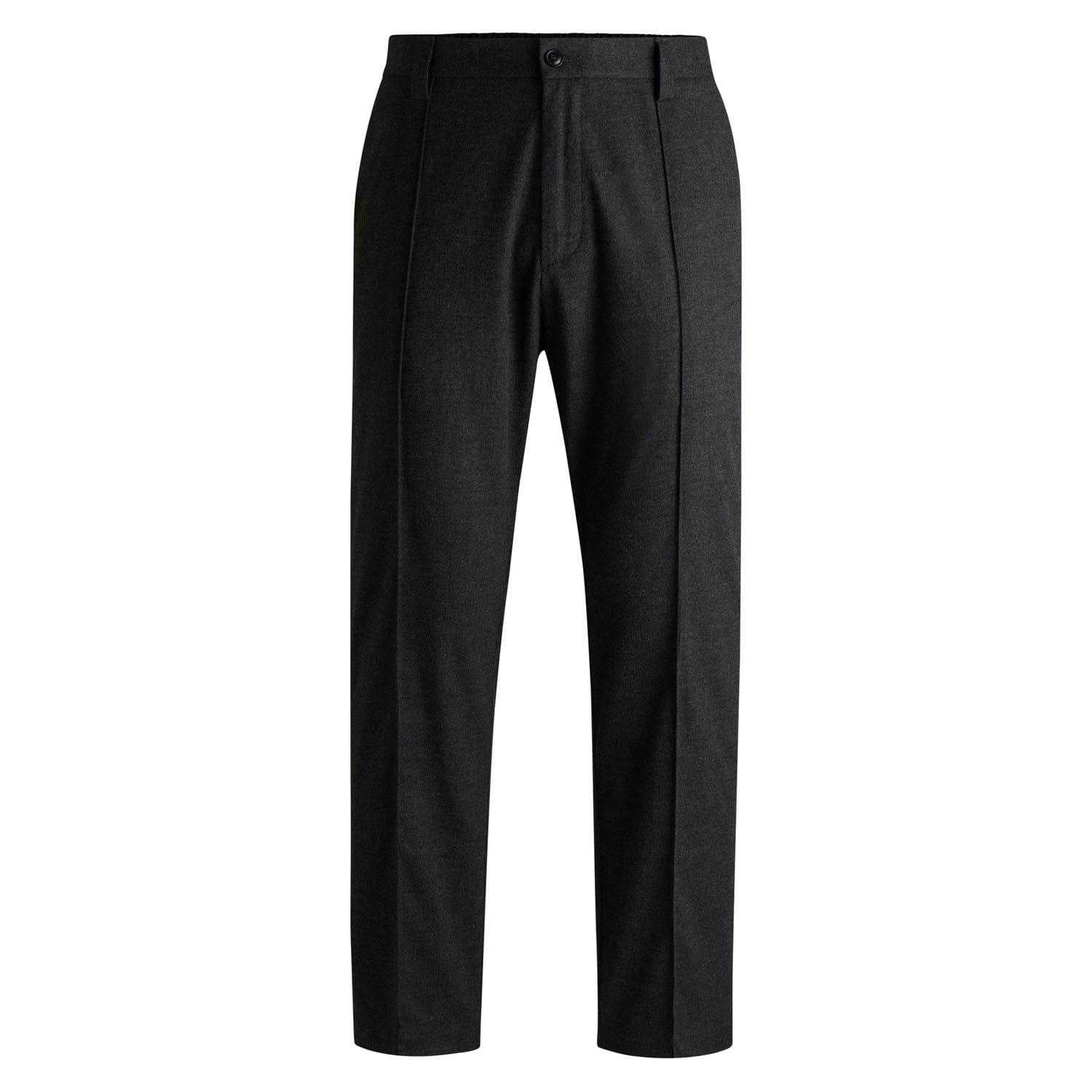 Grey - Front - Hugo Mens Randy243 Tapered Trousers