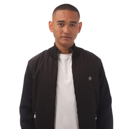 Black - Side - Hugo Boss Mens C-Darmando Monogram Badge Jacket