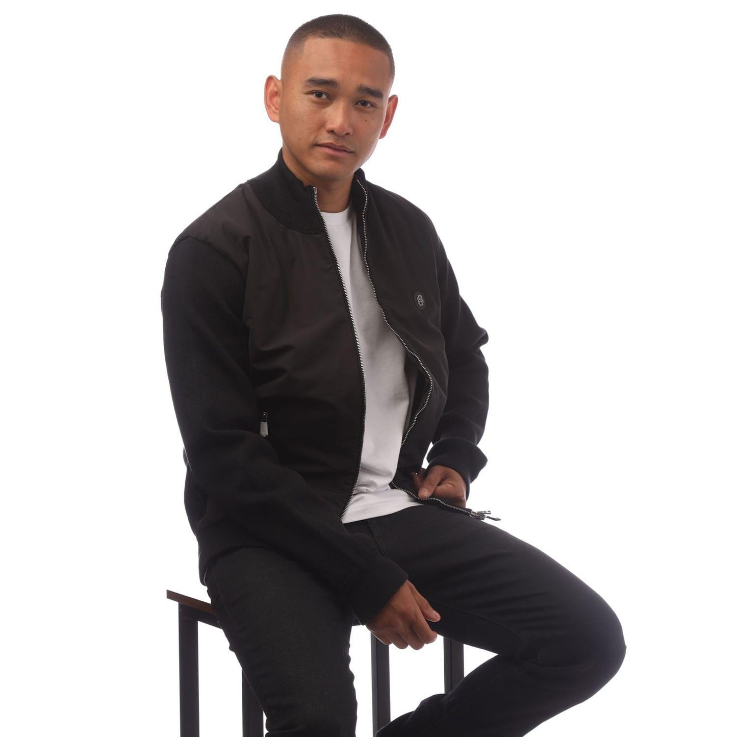 Black - Lifestyle - Hugo Boss Mens C-Darmando Monogram Badge Jacket