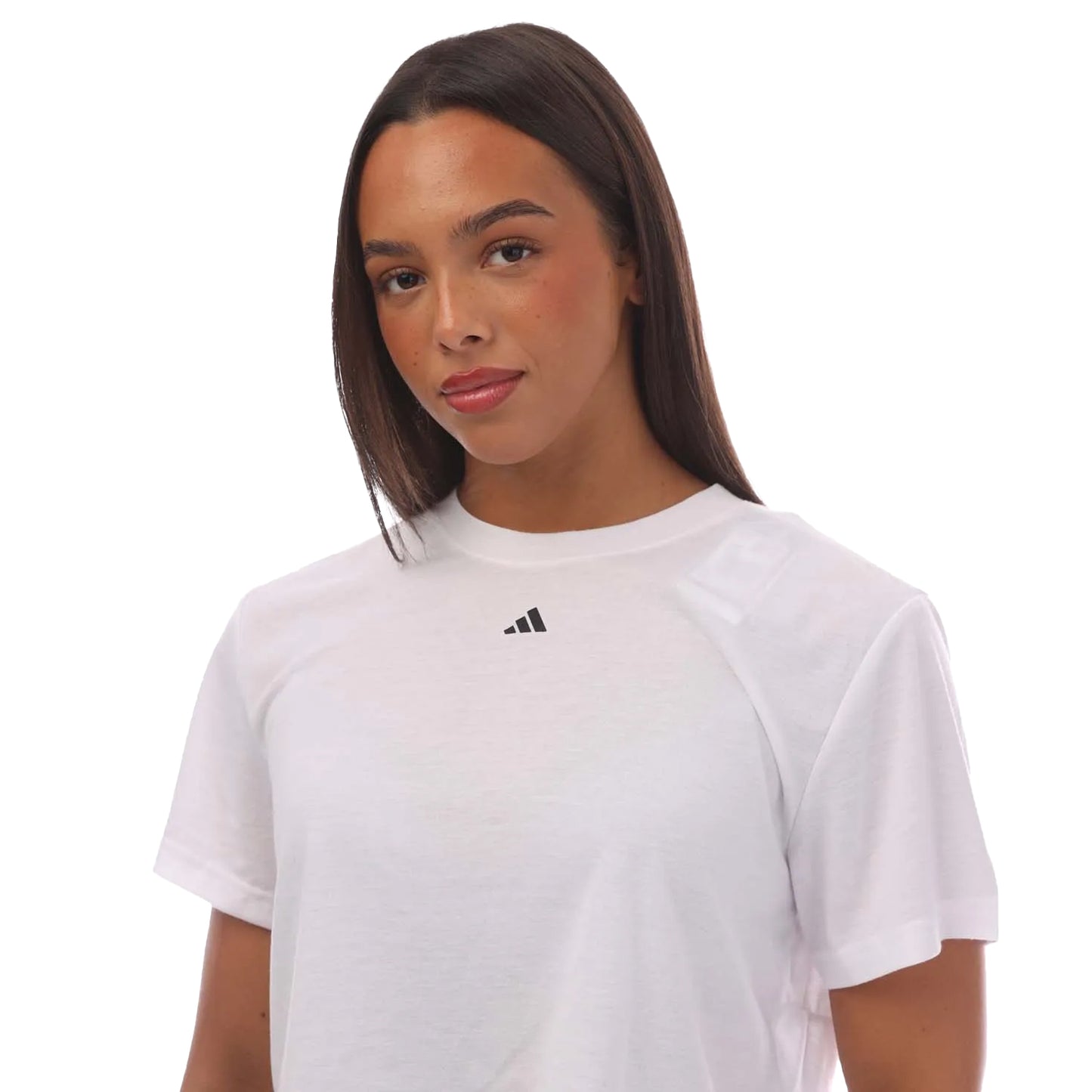 White - Side - Adidas Womens-Ladies Studio T-Shirt