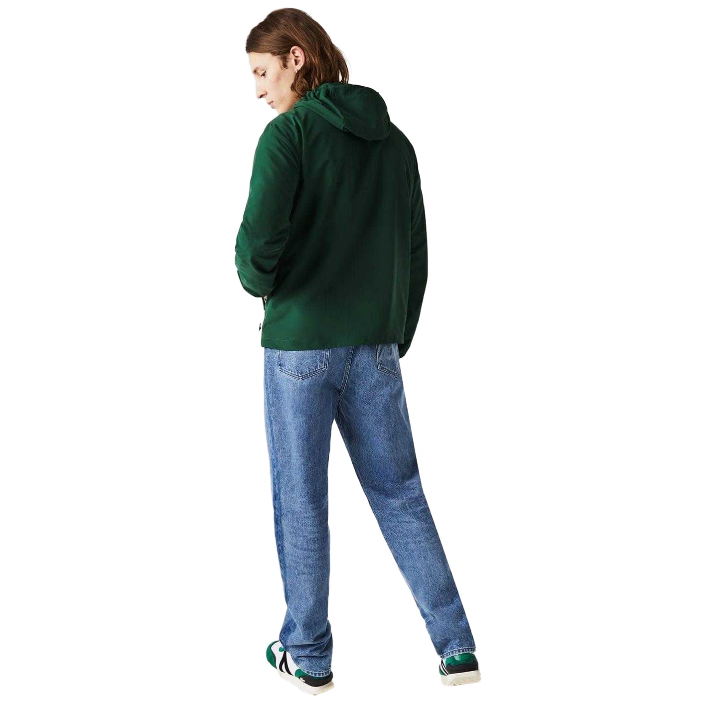 Green - Back - Lacoste Mens Water Resistant Bomber Jacket
