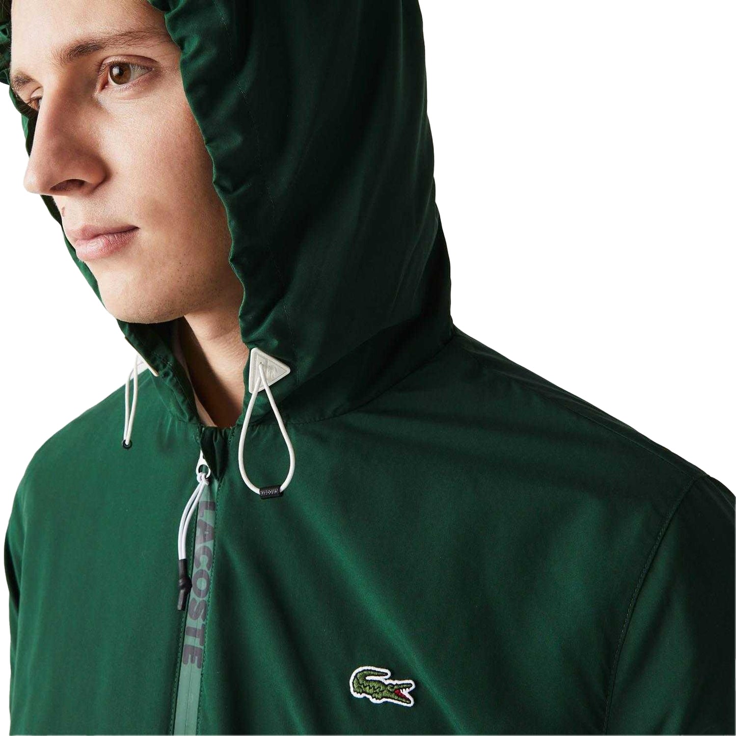 Green - Lifestyle - Lacoste Mens Water Resistant Bomber Jacket