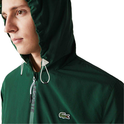 Green - Lifestyle - Lacoste Mens Water Resistant Bomber Jacket