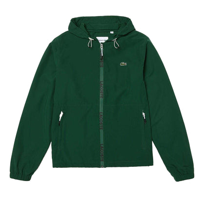 Green - Front - Lacoste Mens Water Resistant Bomber Jacket