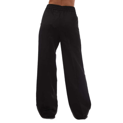 Black - Back - Boss Womens-Ladies Tabuta Relaxed Fit Trousers