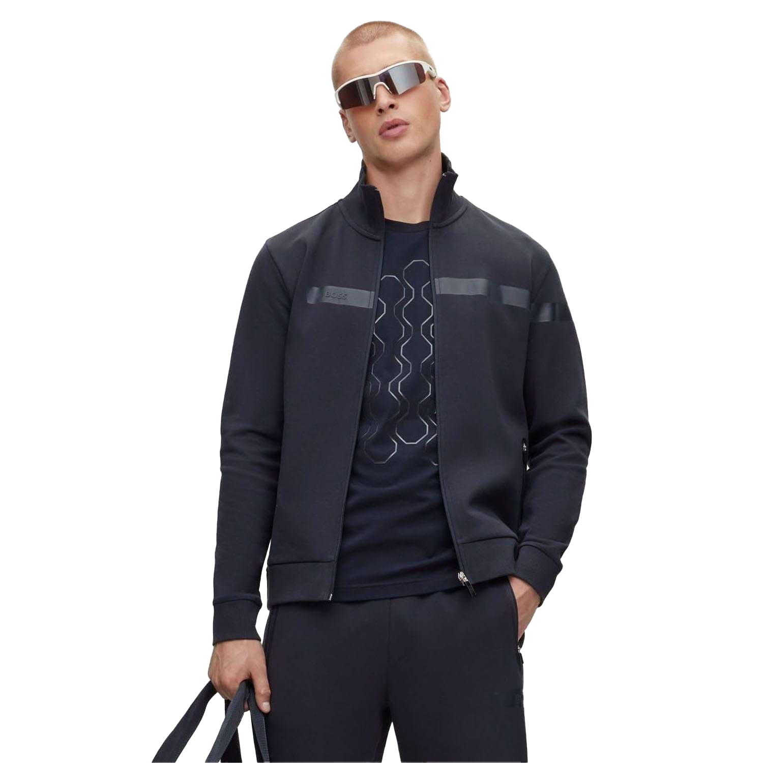 Dark Blue - Lifestyle - Boss Mens Mirror Artwork T-Shirt