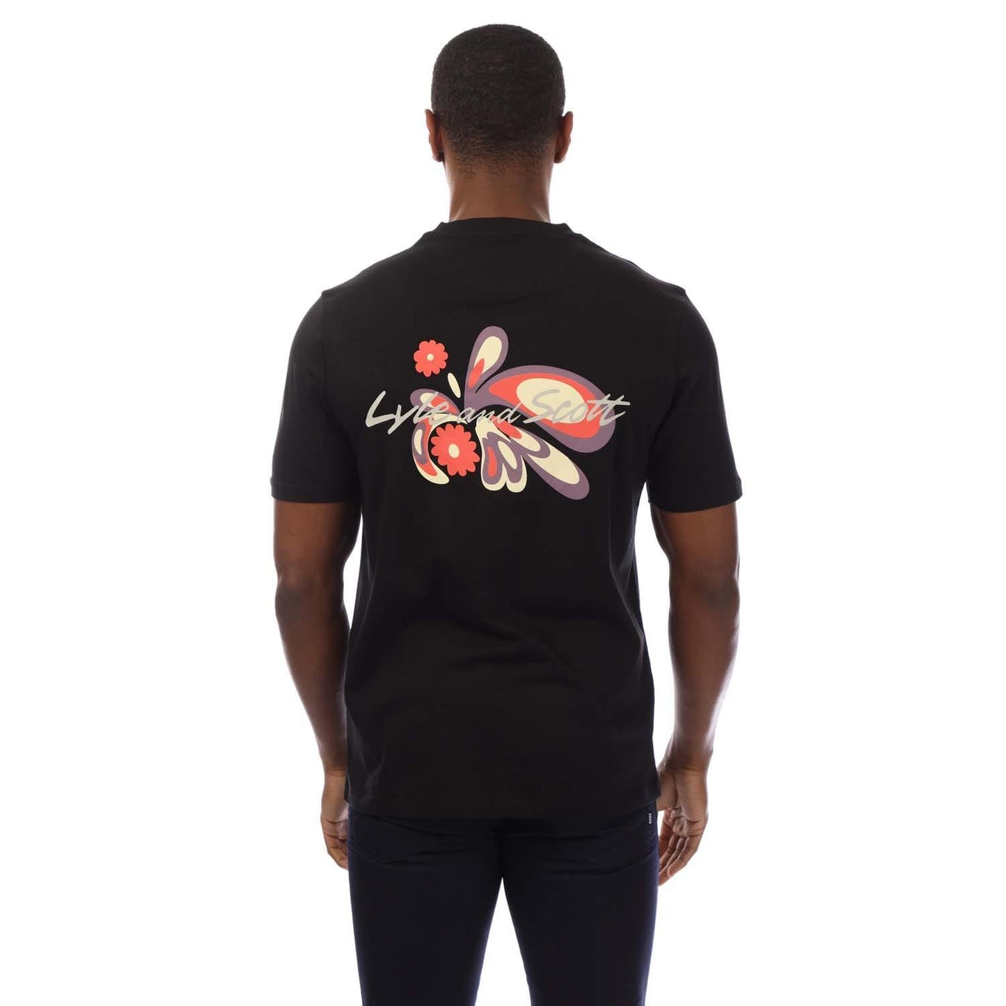 Black - Back - Lyle & Scott Mens Graphic T-Shirt