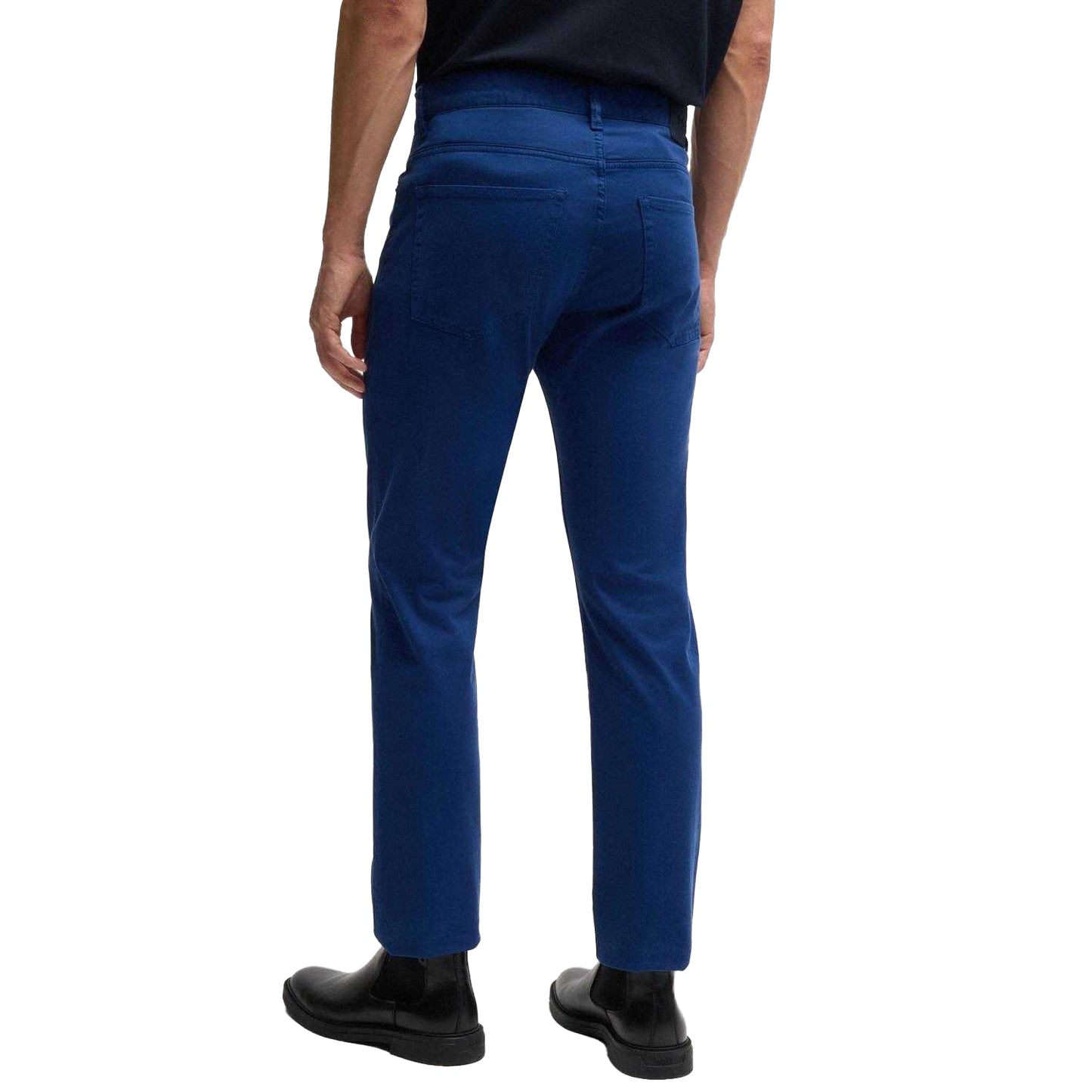 Blue - Back - Boss Mens H-Delaware5 Garment Dyed Trousers