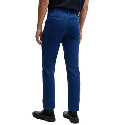 Blue - Back - Boss Mens H-Delaware5 Garment Dyed Trousers