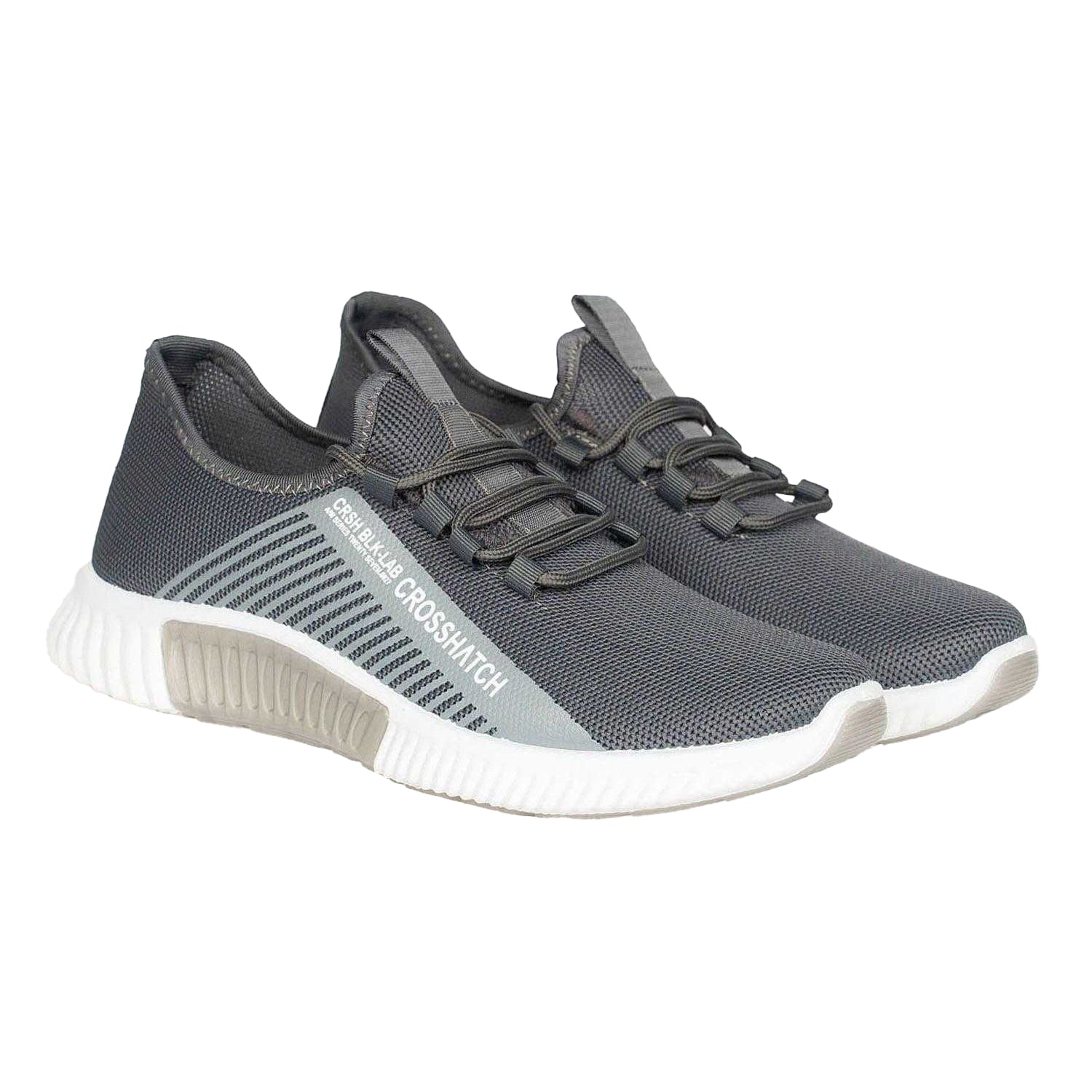 Grey - Front - Crosshatch Mens Nimbus Trainers