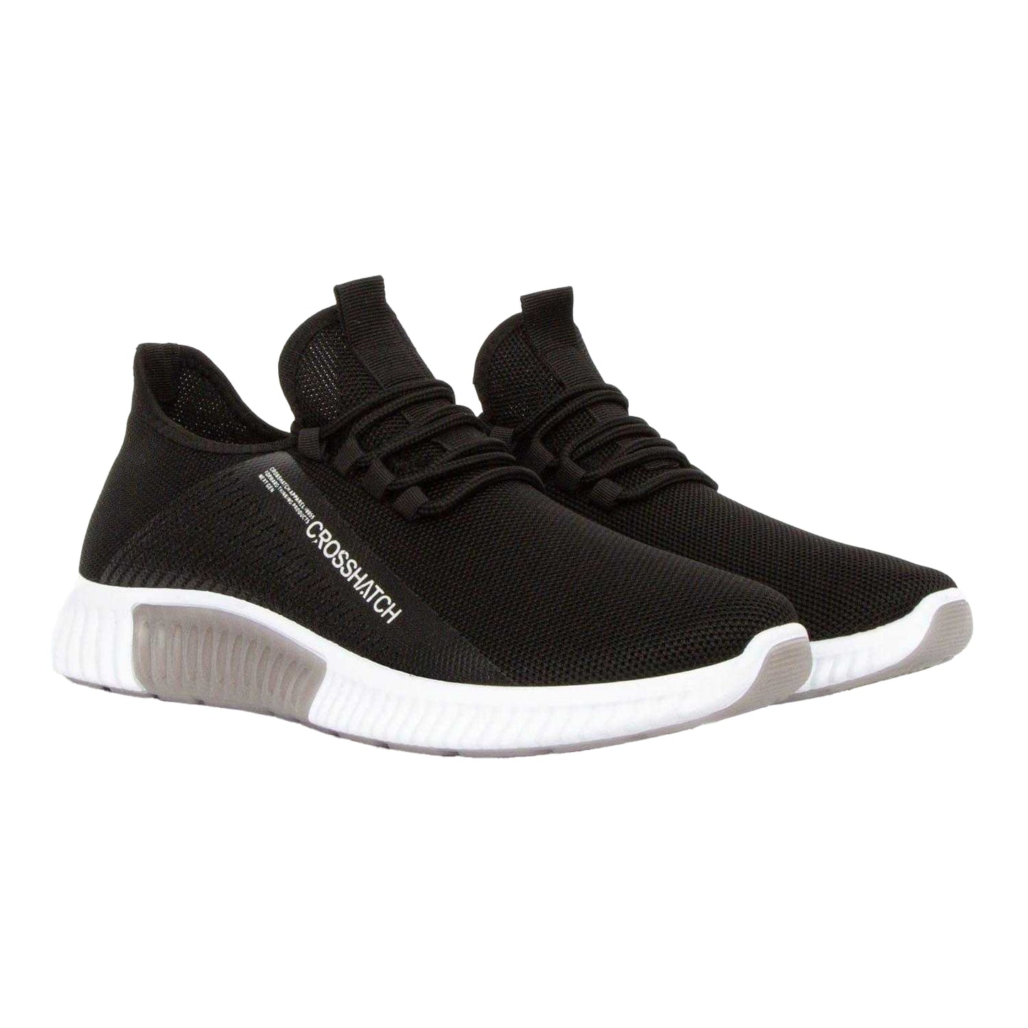Black - Front - Crosshatch Mens Nimbus Trainers