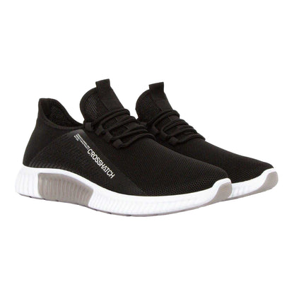 Black - Front - Crosshatch Mens Nimbus Trainers