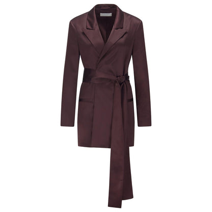 Red - Front - Boss Womens-Ladies Jishina Satin Wrap Blazer