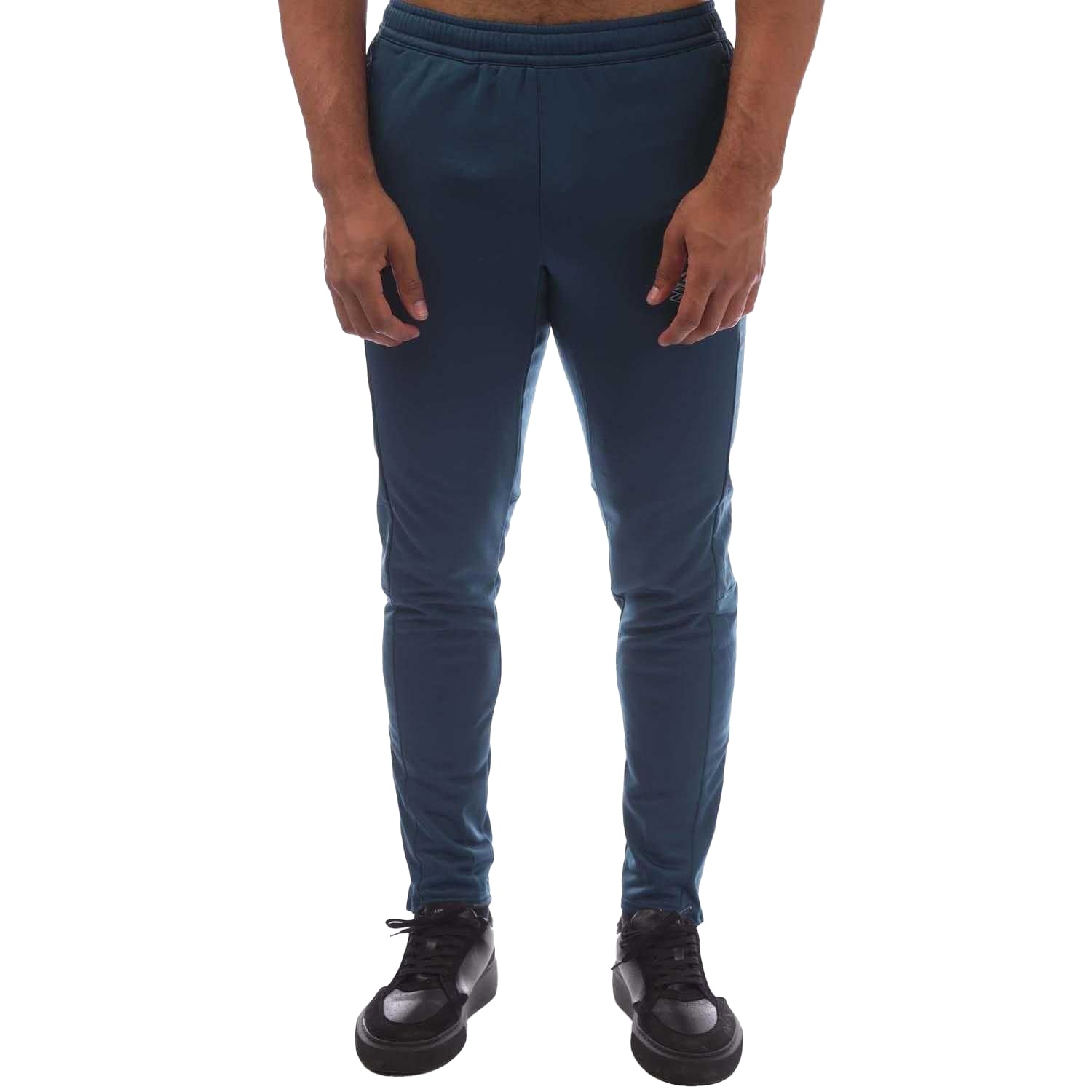 Blue - Front - Umbro Mens Premier Tapered Jogging Bottoms