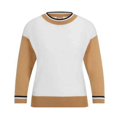 White-Brown - Front - Boss Womens-Ladies Faragona Jumper