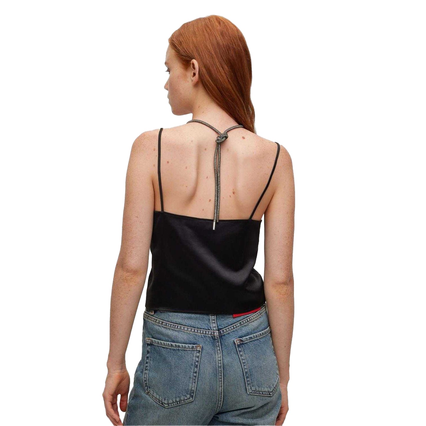 Black - Back - Hugo Boss Womens-Ladies Crystali-1 Top