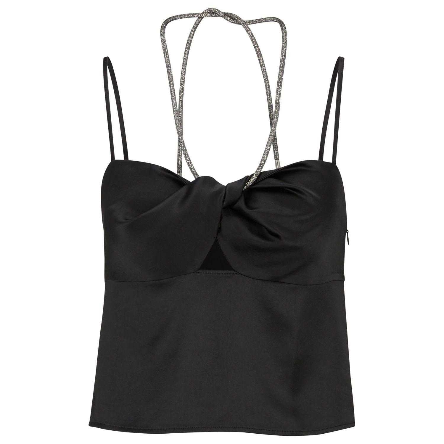 Black - Front - Hugo Boss Womens-Ladies Crystali-1 Top