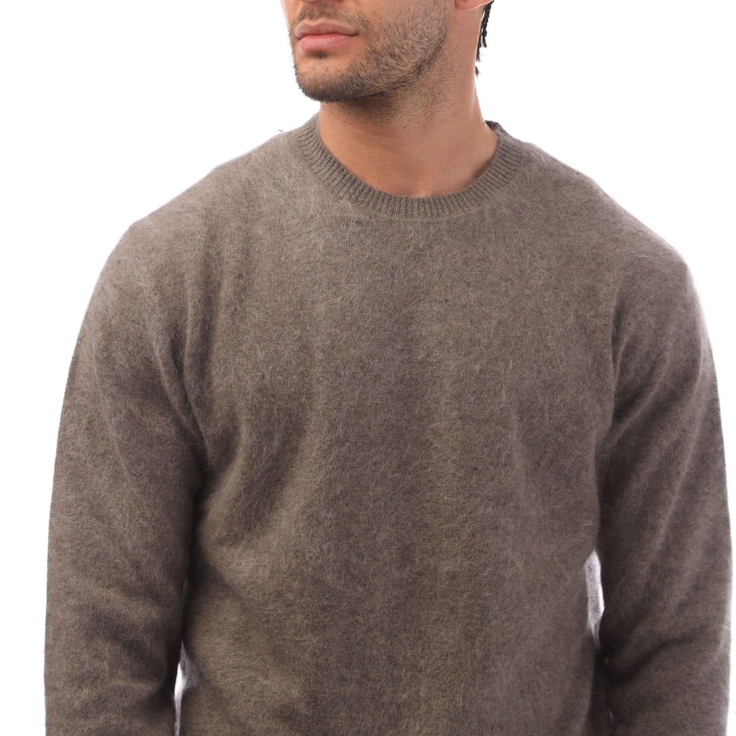 Beige - Side - Boss Mens C-Escrito Cashmere Sweater Top