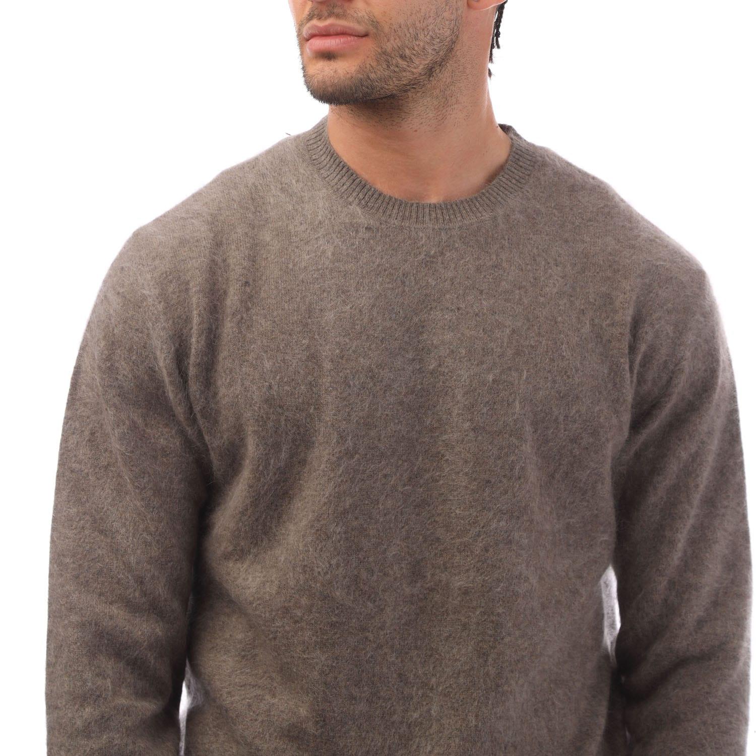 Beige - Side - Boss Mens C-Escrito Cashmere Sweater Top