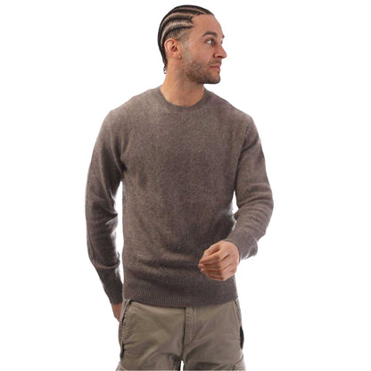 Beige - Front - Boss Mens C-Escrito Cashmere Sweater Top