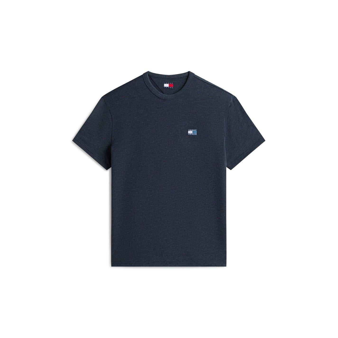 Dark Night Green - Back - Tommy Jeans Mens Tonal Badge T-Shirt